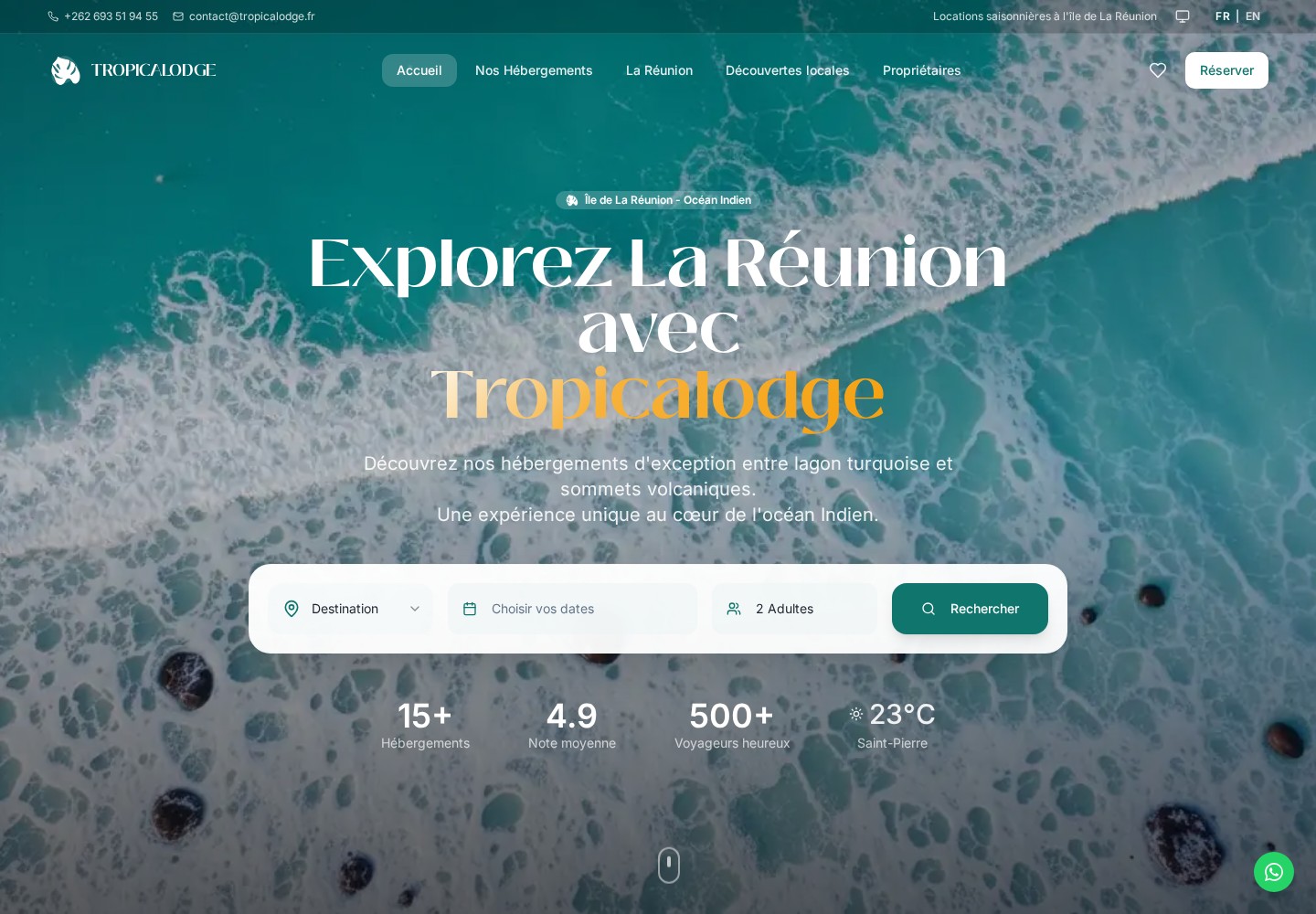 Accueil français du site Tropicalodge
